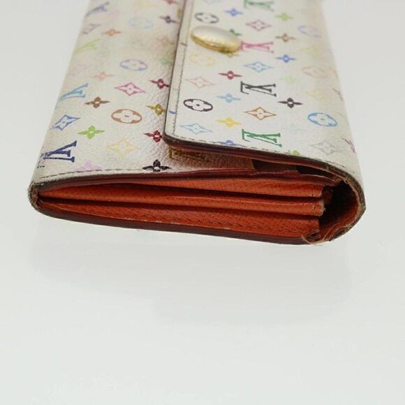 LOUIS VUITTON Multicolor Portefeuille Sarah Long Wallet White - Picture 3 of 12